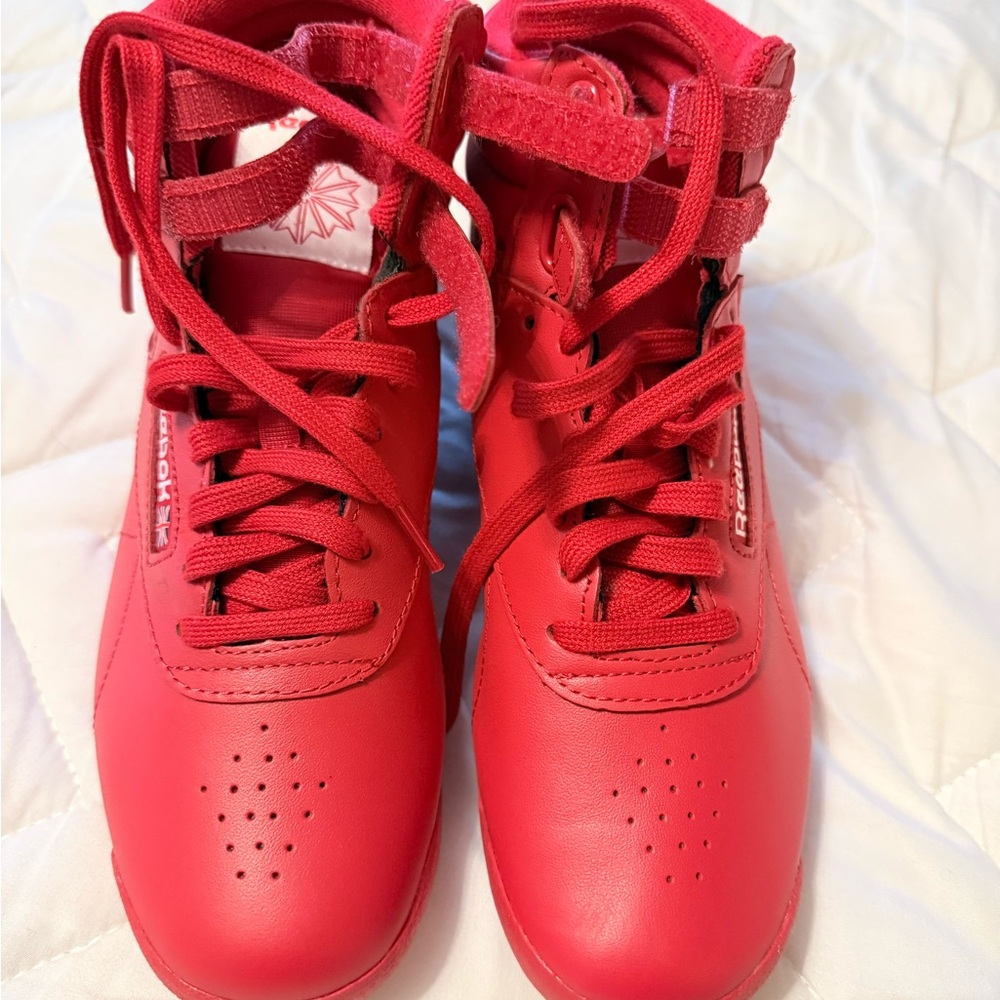 Reebok Bold Red Athletic Sneakers